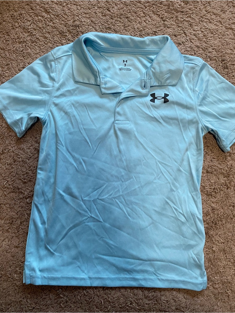 Under Armour Light Aqua Boys' Performance Polo